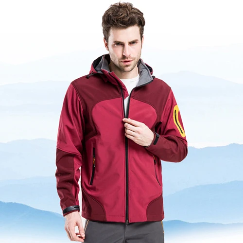 Refire Gear Winter Outdoor Sports Jacket Men Water Repellent Thermal Jackets Camping Hiking Inside Fleece Brand Male Clothing - Цвет: Men Red