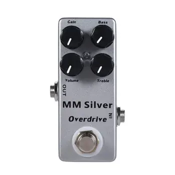 

New MOSKY MM Silver Electric Guitar Overdrive Effect Pedal Full Metal Shell True Bypass