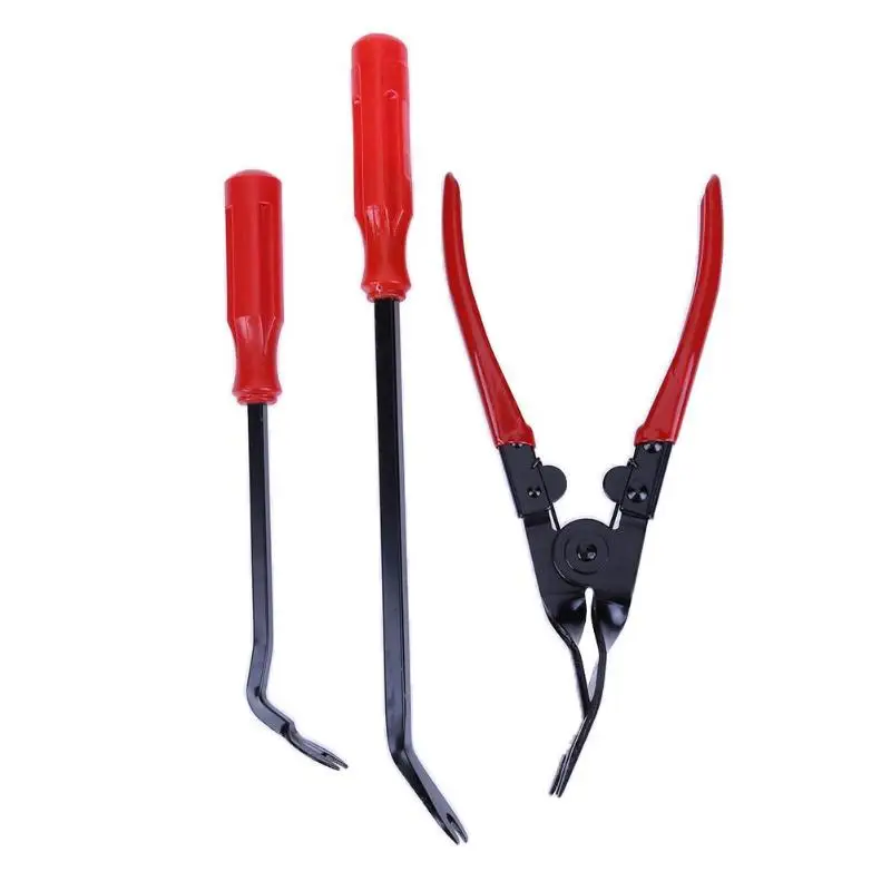 

3pcs/set 6inch Car Clip Removal Plier Door Panel Trim Fastener Tool Multifunction Auto Car Repair Tool Clamp Screwdriver