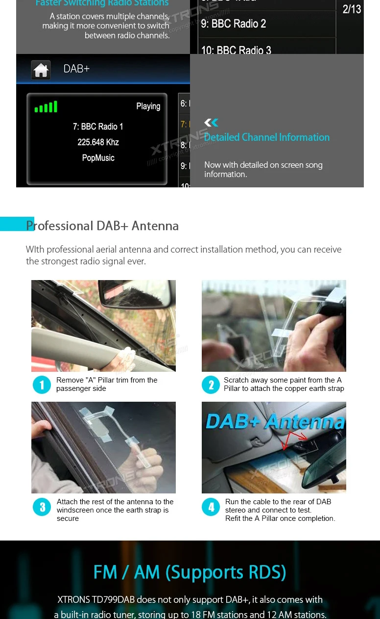 Sale 6.95" Two Din Car DVD Double Din Car Navigation GPS 2 Din Multimedia Player with Built-in Vehicle Standard DAB+ Module 5