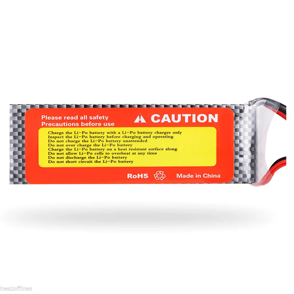 

Rechargeable 6000mAh 11.1V 40C 3S LiPo RC Battery Pack for RC Car Truck Airplane