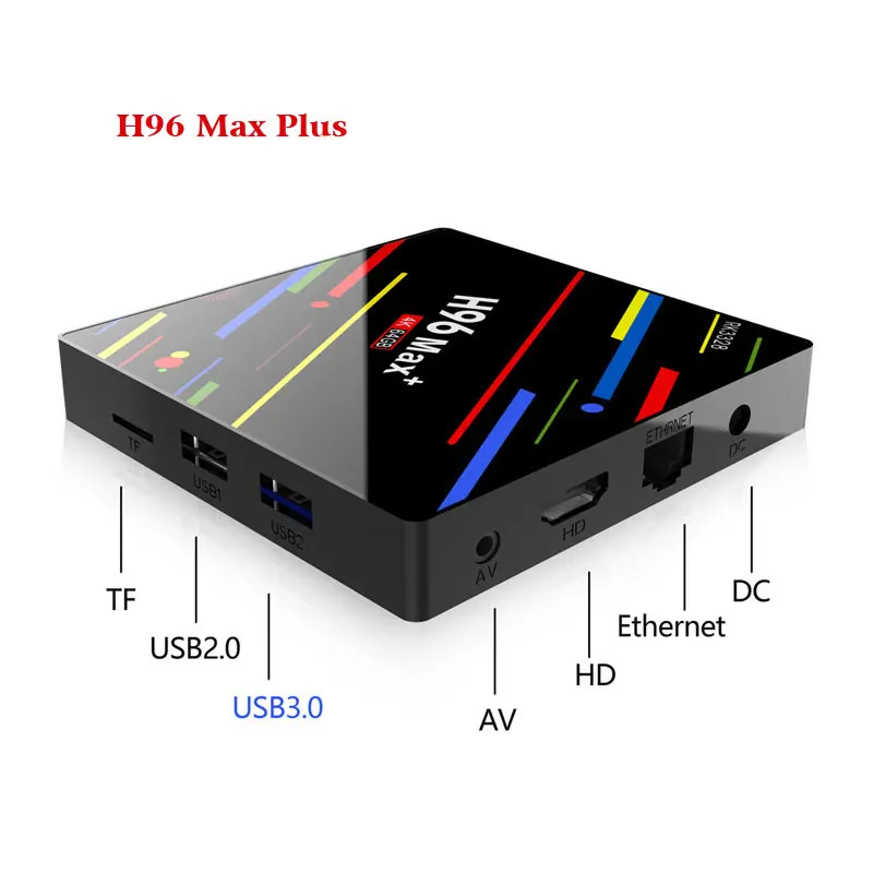  H96 Max Plus Android 8.1 TV Box RK3328 4 gb 64 gb 1080 p H.265 4 k 3D Google Youtube WiFi HDR10 Int