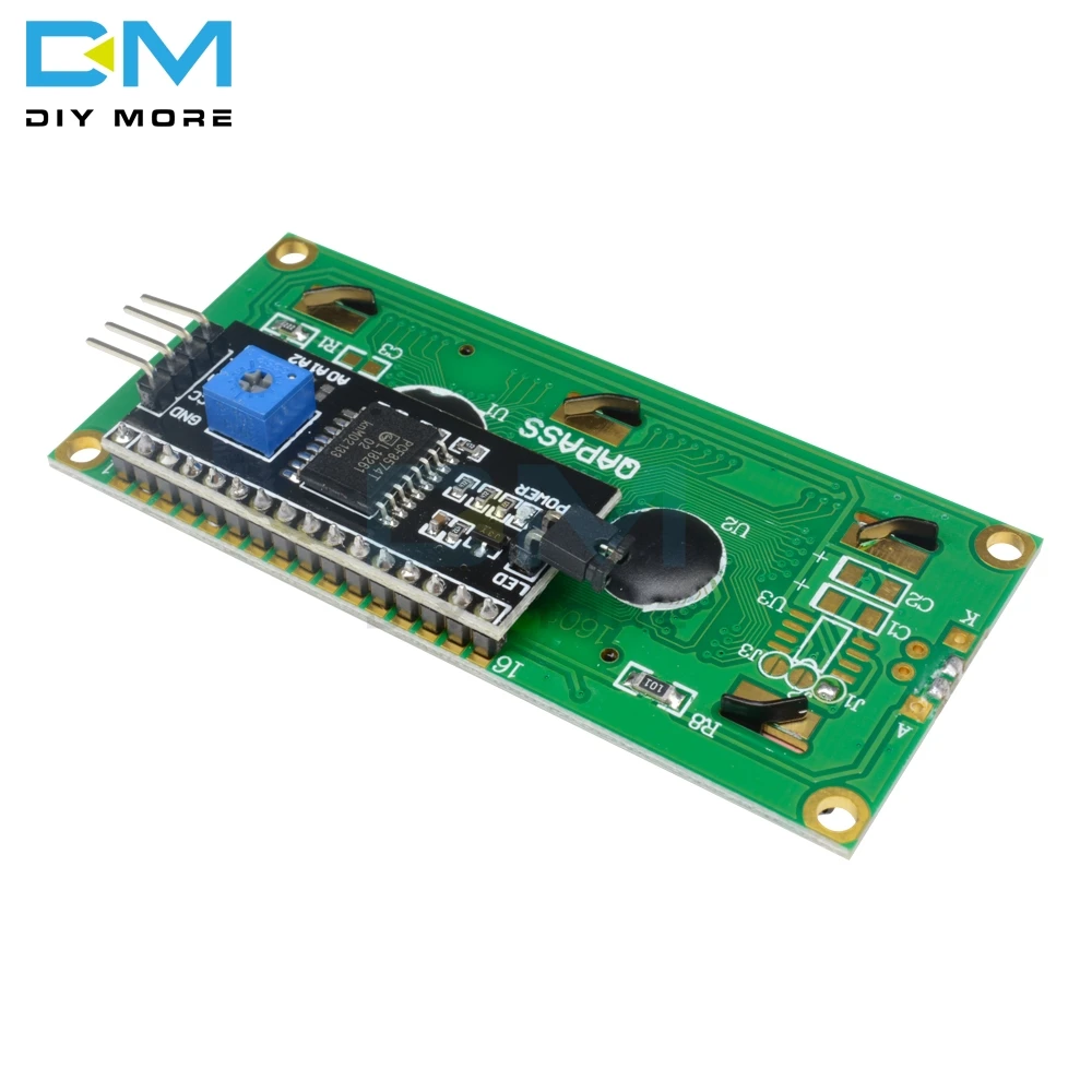 Цифровой модуль IIC I2C TWI последовательный интерфейс SPI 1602 16X2 16x2 с синей подсветкой