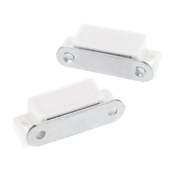 DRELD 2Pcs 4616MM Magnetic Door Catches Kitchen Cupboard Wardrobe Magnetic Cabinet Latch Catches Furniture Hardware with Screws