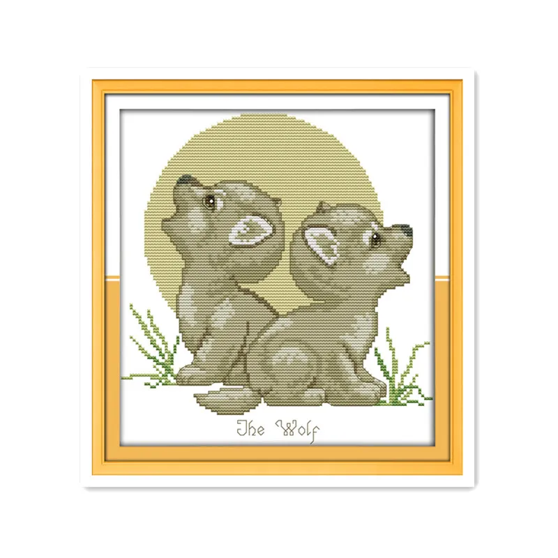 Little Lion Wolf Cub Jaguar двойная серия "Животные" Набор для вышивки крестом маленький размер ручной работы шитье швейные нитки вышивка