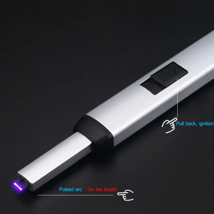 Электронная зажигалка для свечей ветрозащитный прикуриватель USB прикуриватель Перезаряжаемый для кухни барбекю кемпинг плита и T8