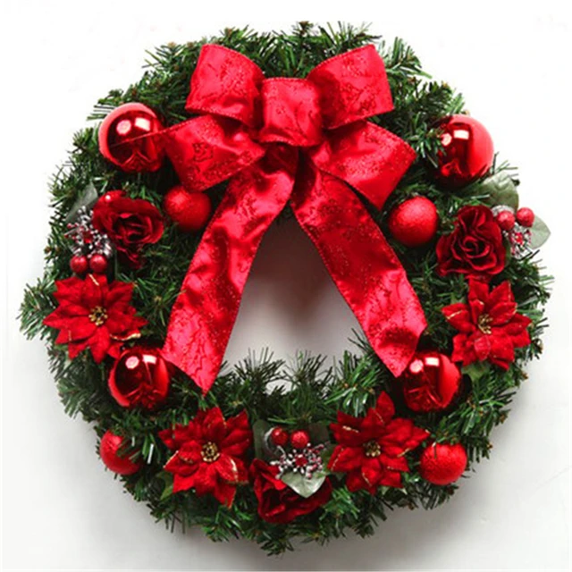 christmas wreath 50cm for decoracion de navidad discount outdoor christmas decorations enfeite luxury christmas door hangin - Discount Christmas Decorations christmas wreath 50cm for decoracion de navidad discount outdoor christmas decorations enfeite luxury christmas door hangin - Discount Christmas Decorations
