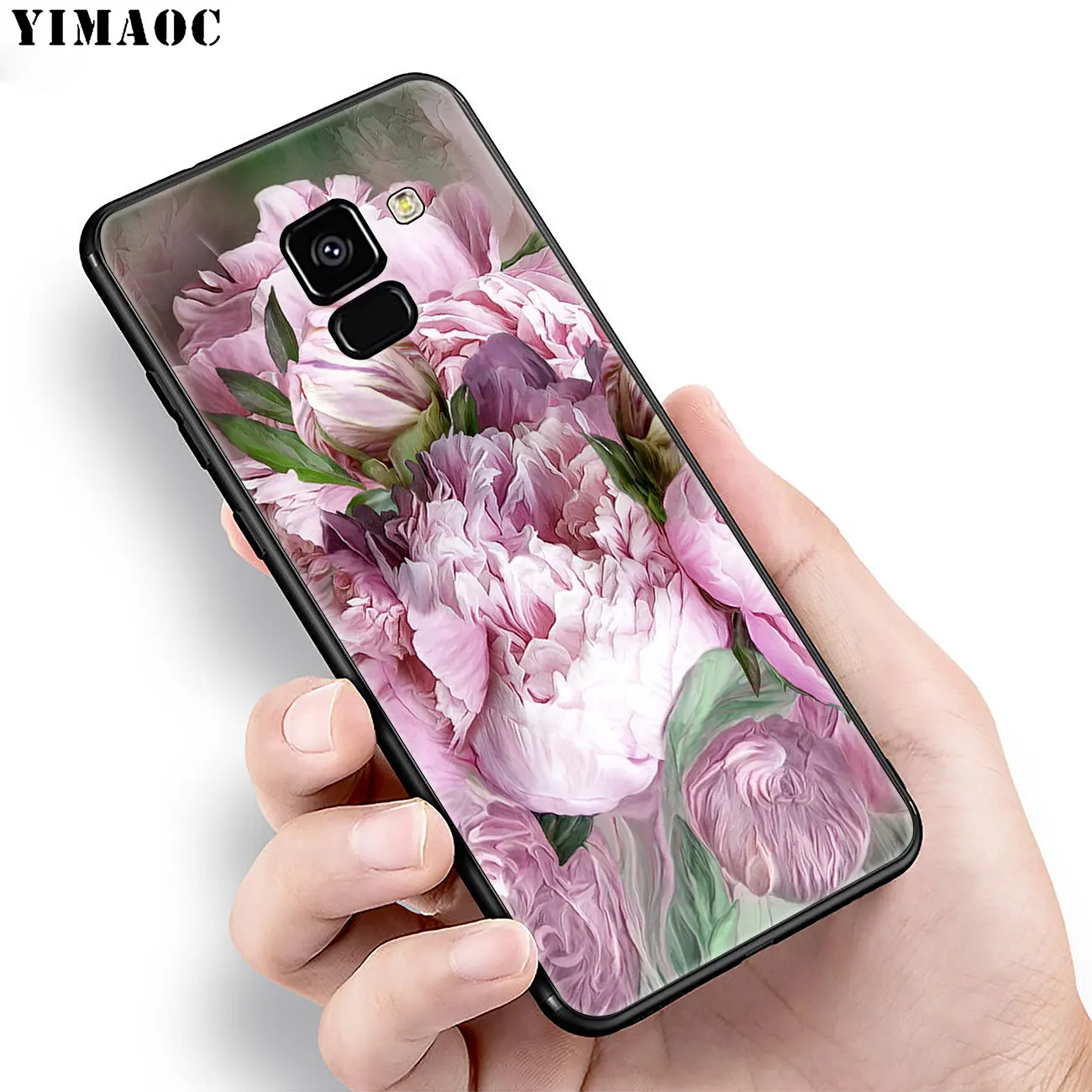 YIMAOC красота пионов цветы Жесткий Мягкий чехол для Samsung Galaxy A6 A9 A8 A7 2018 A3 A5 2016 2017 Note 9 8