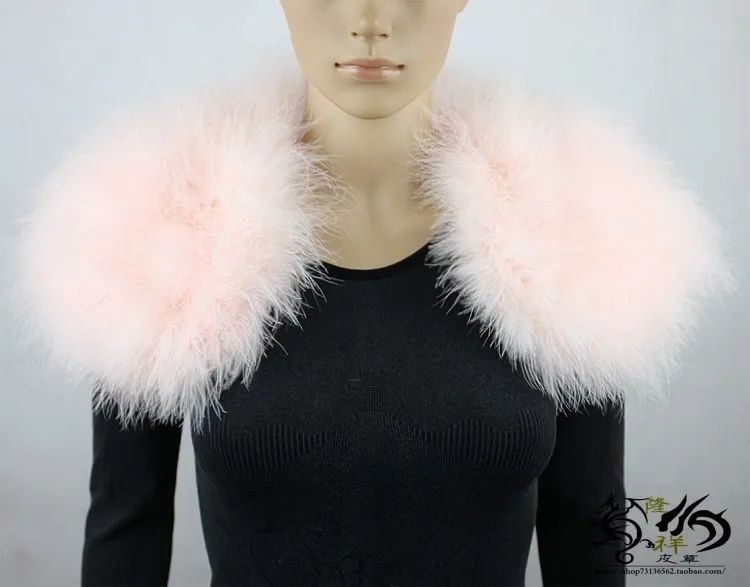 Real Ostrich Fur Shawls Natural Fur Wraps Women Evening Dress Need ...