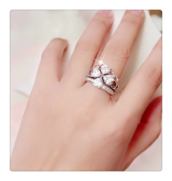 丽晶四叶草三合一戒指 7