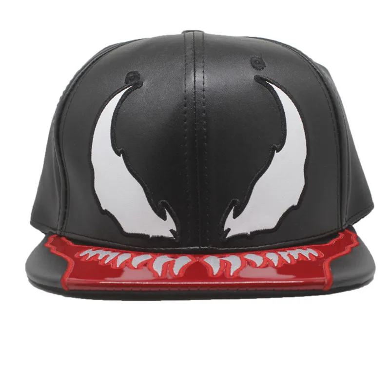 Venom шляпа-паук Эдвард Брок Eddie Brock Venom Регулируемая Кепка PU Snapback кепки от солнца хип-хоп шапки унисекс Otaku подарки