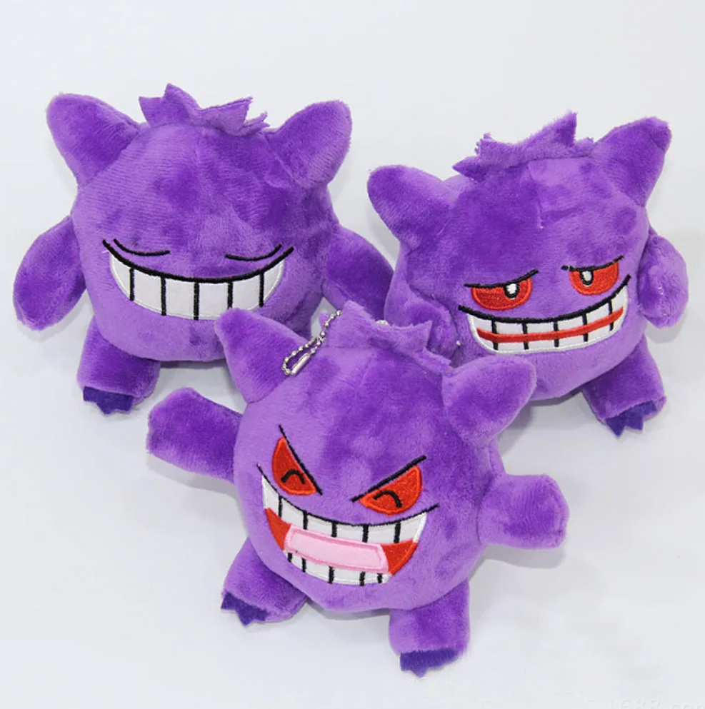 10/лот Новинка " 13 см Плюшевые игрушки Gengar кукла-брелок для ключей мягкий аниме мультфильм для детей мягкие игрушки - Цвет: 3 Styles Mix Up