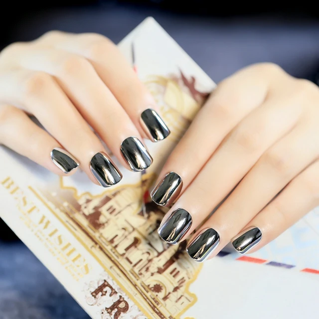 Aliexpress Fashion Pre Designed Nails False Art Tips Fashion Pre Designed Nails False Art Tips Shiny Highly Reflective Full Cover Plastic Dark