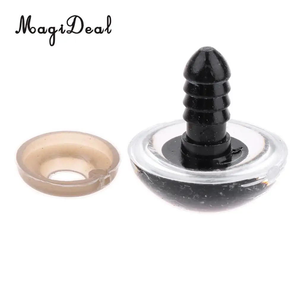 100x Plastic Clear Safety Eyes with BACKS for Bear Dog Animal DIY Doll Manufacture Craft Children Girls Toys