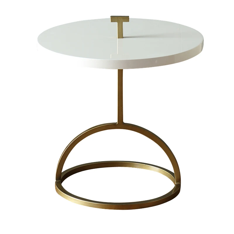Nordic style round coffee table metal creative side table simple corner table modern round sofa table
