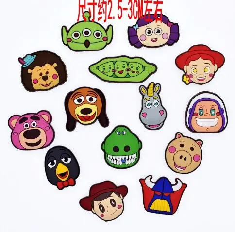 

10 pcs cartoon mix toy story PVC Silica gel Patch Jewelry Accessories DIY Handmade Hairpin Jewelry Decoration T-60
