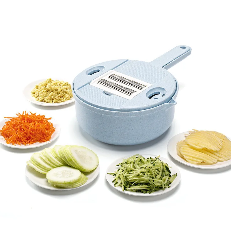 

12pcs/set Multifunctional Kitchen Cut Home Portable Cutting Vegetable Washing Draining Practical Manual Food Processors Slicers