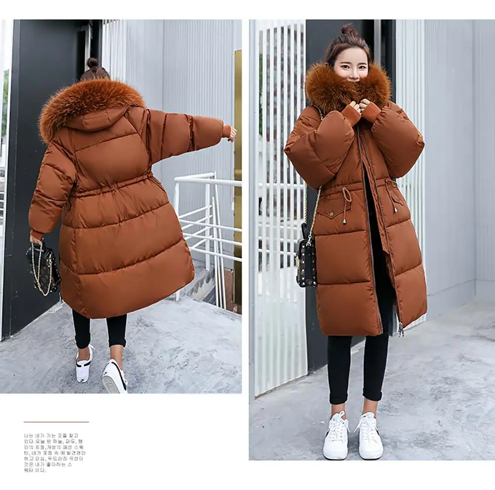 PinkyIsBlack/Новинка года; модные длинные парки; зимняя куртка; Женское пальто; тонкий женский утепленный хлопковый костюм студентки с капюшоном и мехом