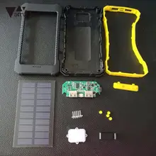 AMZDEAL солнечный банк питания 5 В 1A двойной USB портативный солнечный модуль зарядного устройства аккумулятора доска корпус коробка с светодиодный свет DIY наборы