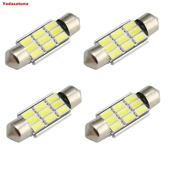 

4*luz LED Car Interior Dome Festoon Blanco 36mm 39mm 41mm 5630 9SMD CANBUS libre de errores C5W disipador de aluminio placa