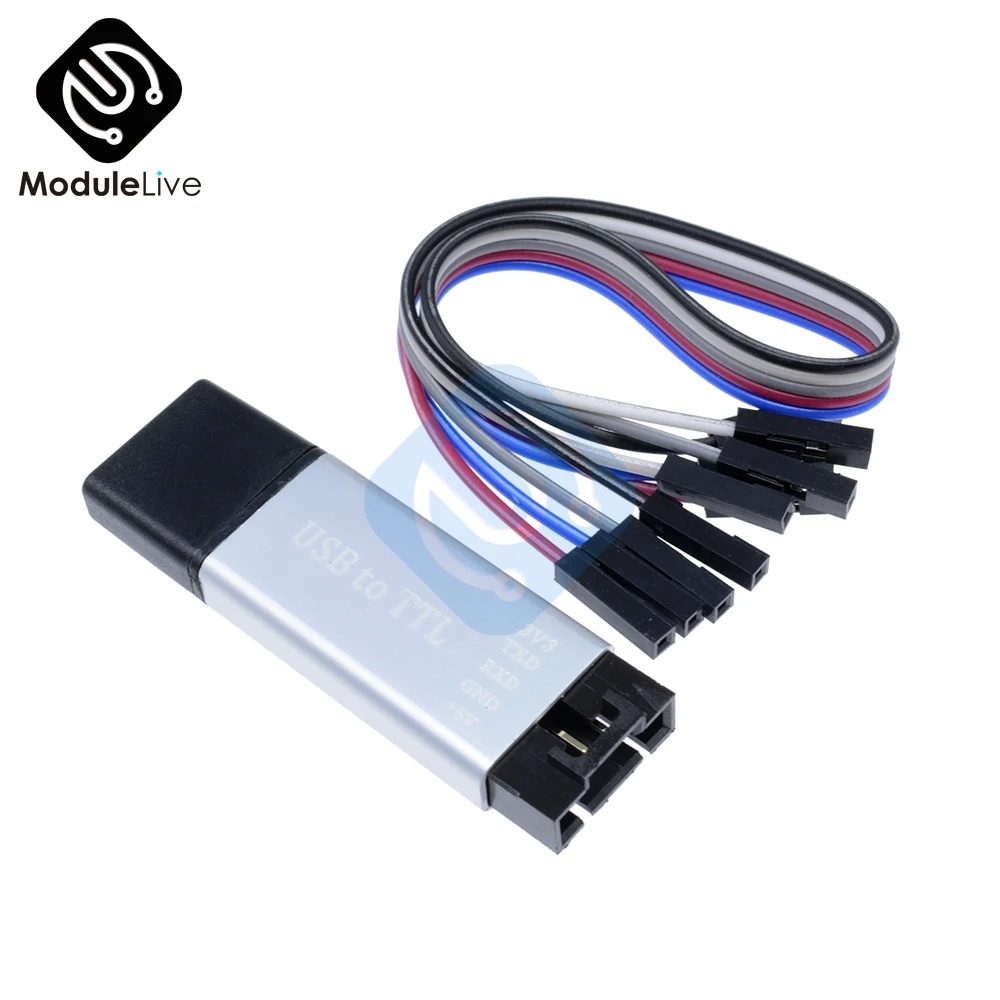 Алюминий оболочки CP2102 12 Мбит/с USB 2,0 для ttl UART модуля Тип металлическом корпусе 5Pin последовательный преобразователь STC вместо FT232 модуль 5 V/3,3 V