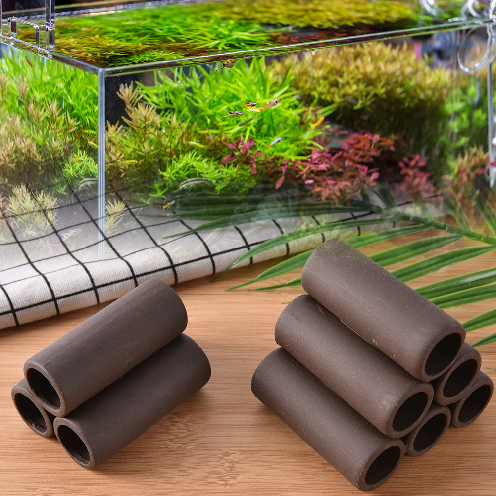 

1 Pcs Aquarium Fish Tank Miaed Shaped Home Shrimp Spawn Nest Shelter Breeding Cave Escape Plant Moss House