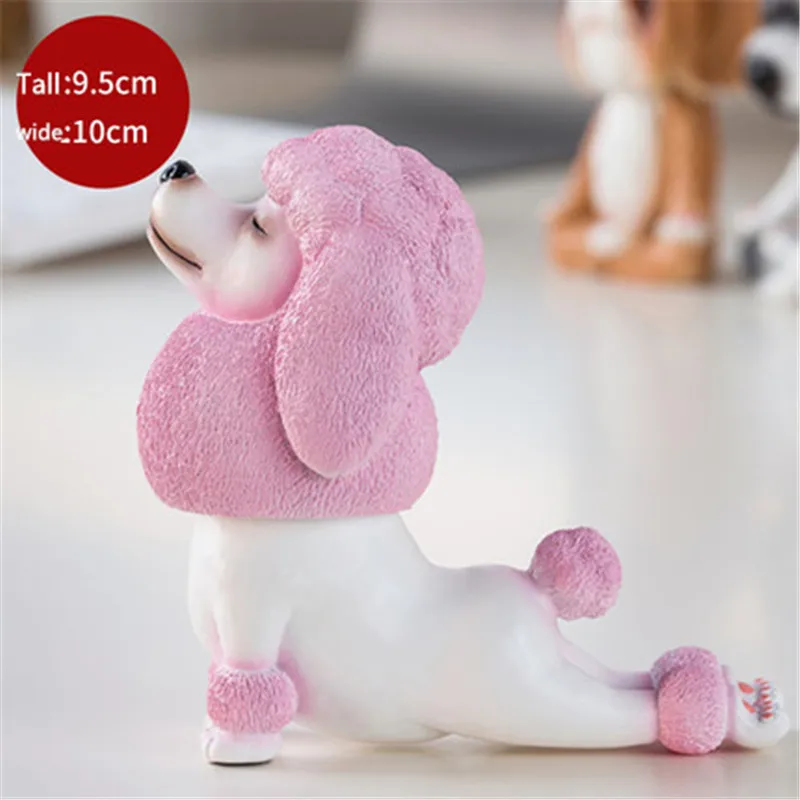 

Simulation Animal Cute Puppy Statue Pug DALMATIAN Poodle Shih Tzu kawaii DOG Creative Home Decor Action Figure To E29
