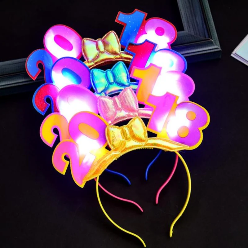 Luminous headband glowing LED headband shiny flashing hair with
