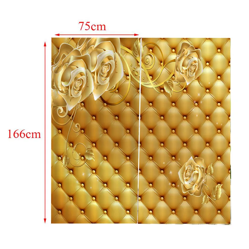 Занавески s современный золотой цветок 3D реалистичные затемненные занавески украшения фото занавески печать занавески окна для гостиной Oct25