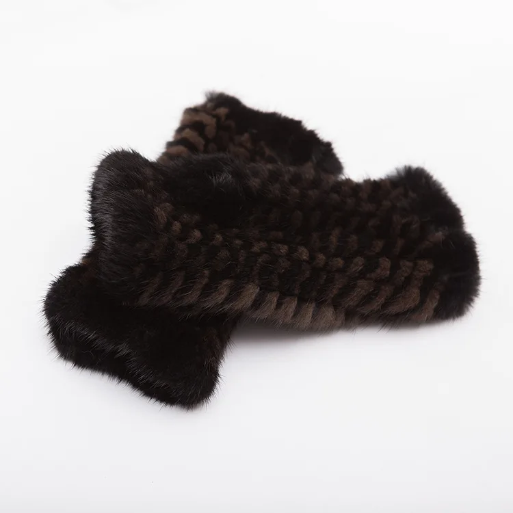 Luxury good quality Winter mink fur gloves for women Knitted Mink Fur Fingerless Genuine Gloves 2017 New Wome (13)
