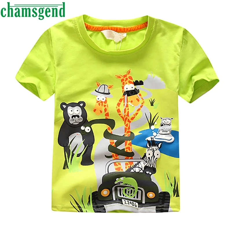 

CHAMSGEND Best seller Drop ship Newborn Infant  Characte Baby Girls dress bodysuit bloomers ZOO printing Outfits Clothes S30
