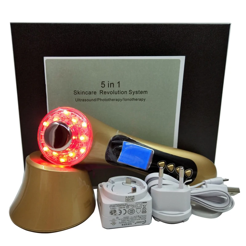 

High Frequency Vibrating Galvanic Photon Ultrasonic Pigment Age Spot Wrinkle Acne Removal Beauty Instrument Facial Equipment