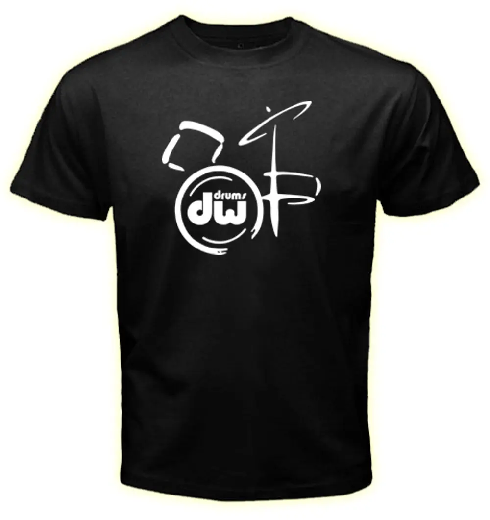 DW Drum Music Instrument Logo Men Black T Shirt Size S 3XL Cotton Loose