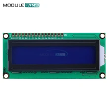 LCD1602 1602 Module Blue Screen 16x2 Character LCD Display Module HD44780 Controller Blue Blacklight