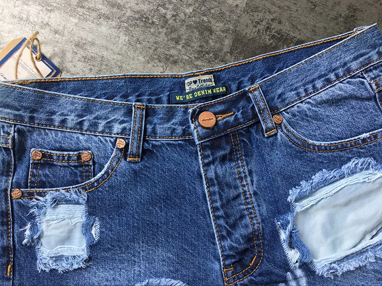 2018 High Quality Women Shorts Loose Jenas Low Waist Cross Pants Pockets Jeans Cuffs Shorts Womens Jeans Jeans