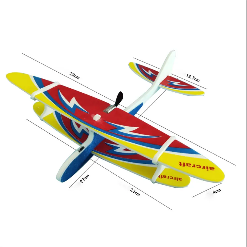 Электрический самолет светодиодный EPP самолет из пенопласта ручной запуск метание планерный самолет модель открытый дети обучающая