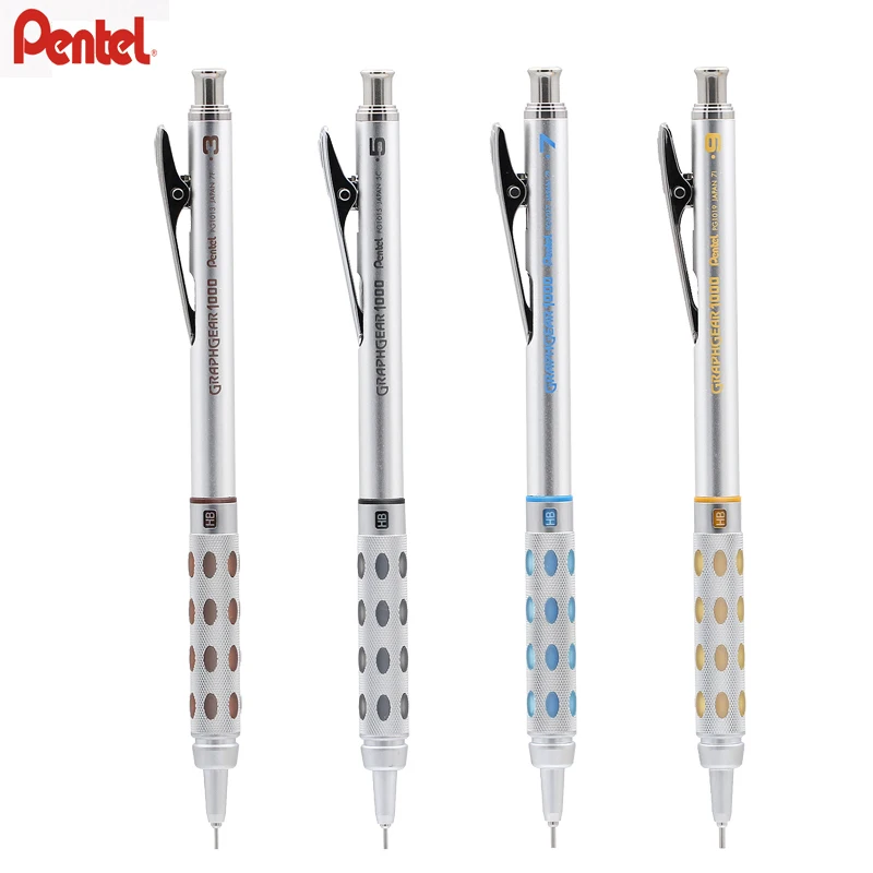 

1 Pieces Graph Gear 1000 Mechanical Drafting Pencil With Eraser Aluminum Barrel Automatic Pencil Japan Import 0.5mm 0.3mm 0.7mm