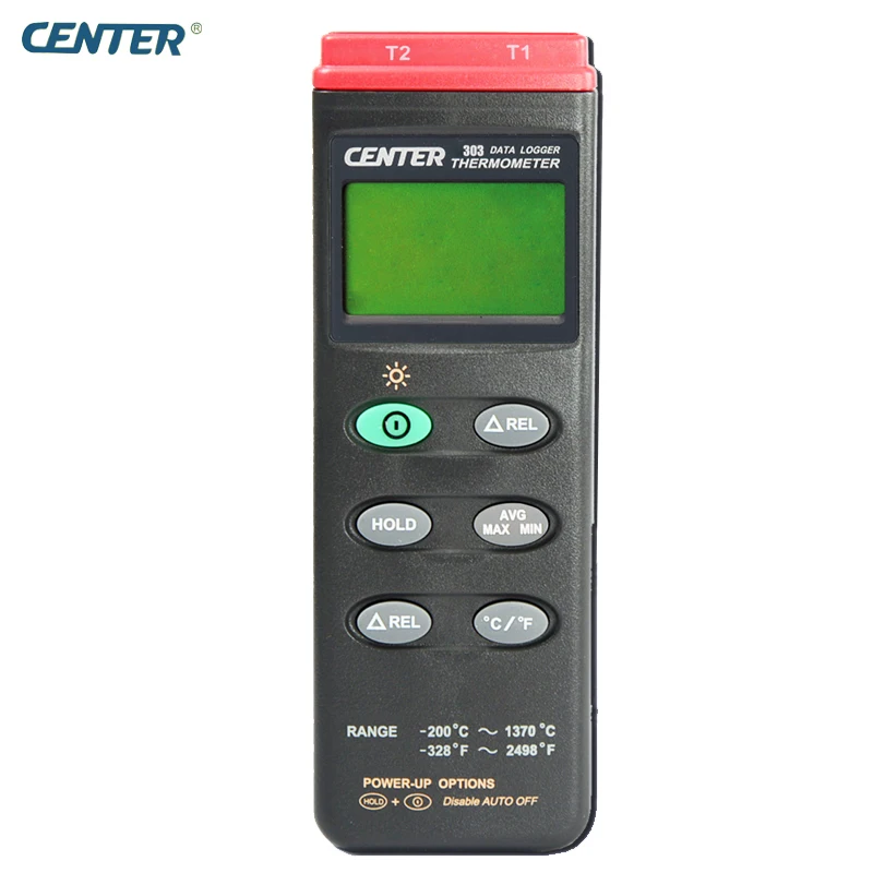 

CENTER-303 K,J Type Dual Inputs PC Interface Thermocouple Thermometer