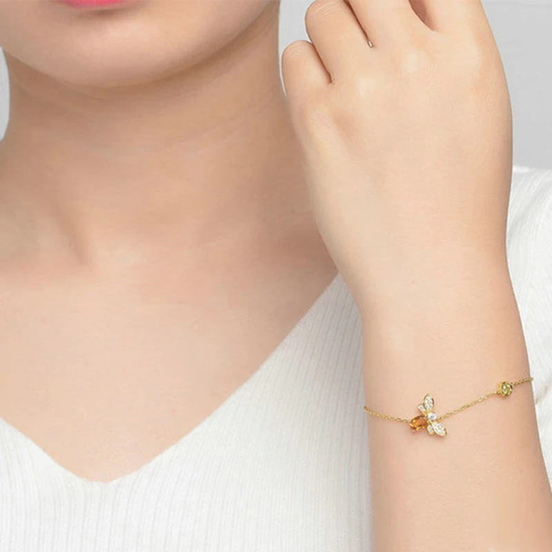 Charm-Bracelet-for-Women-Sterling-Silver-925-Fine-Jewelry-Unique-Design-Butterfly-Bee-Gold-Natural-Citrine.jpg_640x640