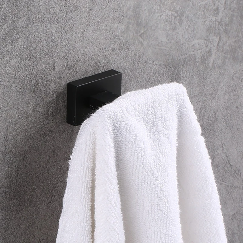 Матовый черный 304 из нержавеющей стали вешалка& полотенце& пальто& халат крючки для ванной комнаты Настенные