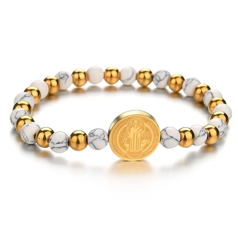 Religious Ornaments Stainless Steel Bracelet Jesus Elastic Bracelet