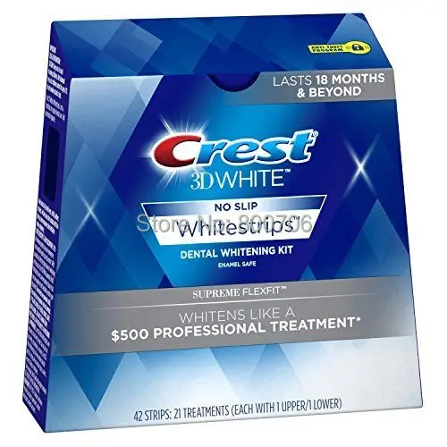 Новая коробка Crest 3D белые полосы люкс Supreme Flex Fit 42 полоски 21 стиль | Красота и