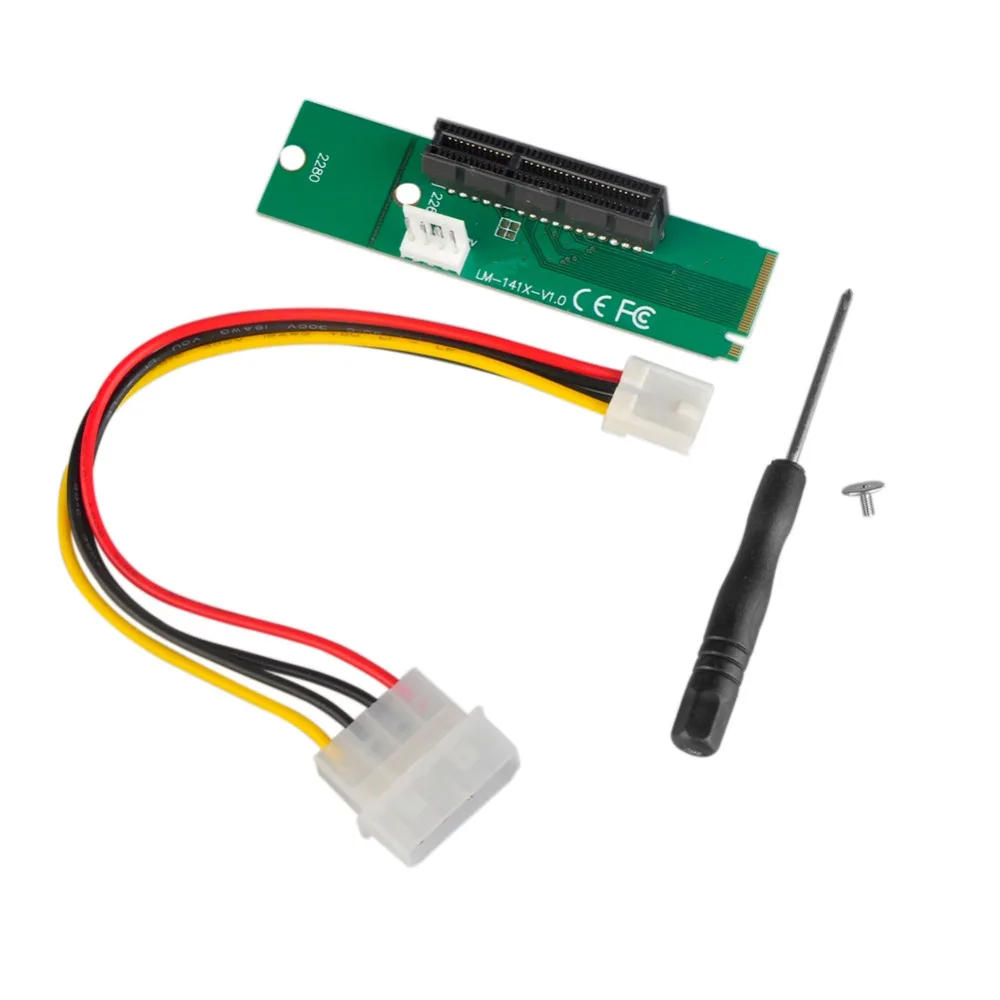 10pcs NGFF M2 to PCI e 4x Slot Riser Card M key M.2 SSD Port to PCI ...