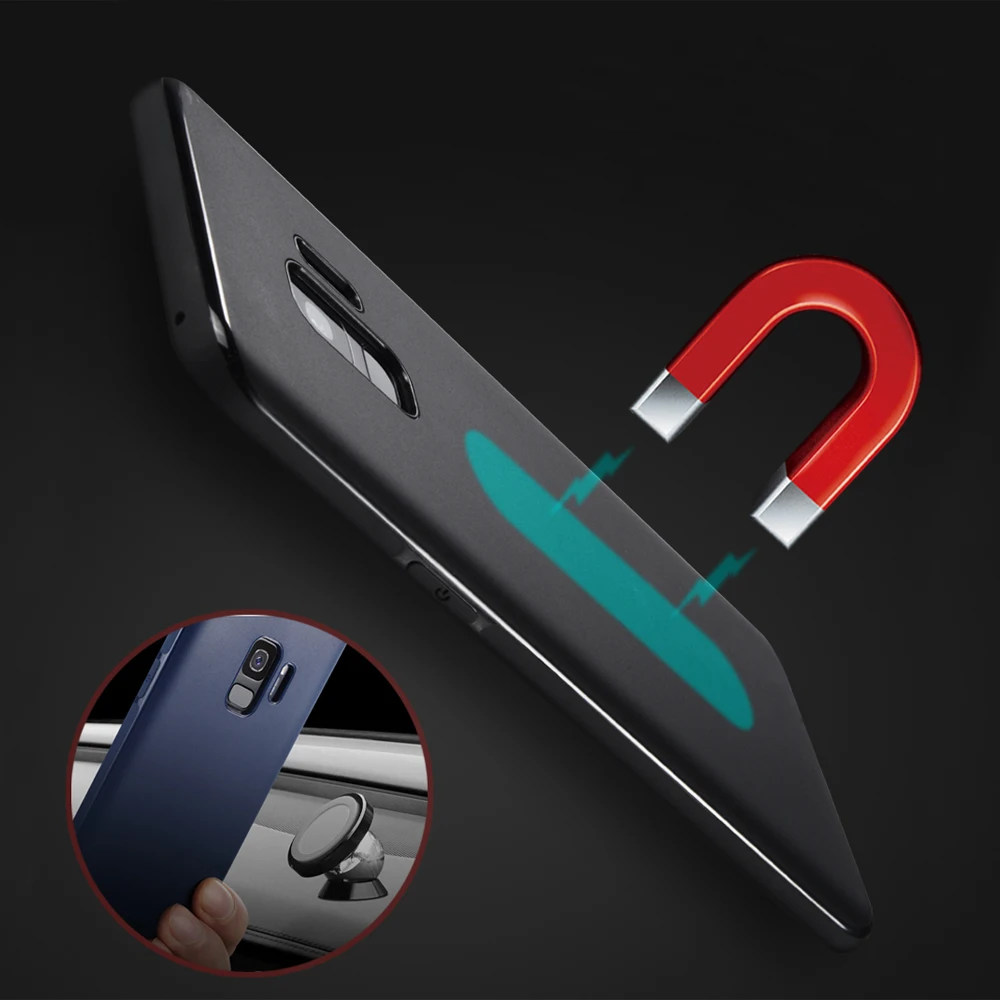 Магнитный чехол для samsung Galaxy S9 Plus, мягкий силиконовый Магнитный чехол для samsung S10 Plus S9 S9Plus S 9 10, чехол для автомобиля