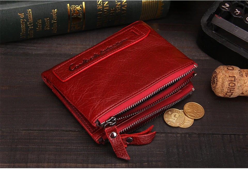 carteiras vermelho id cartão titular moeda bolsa