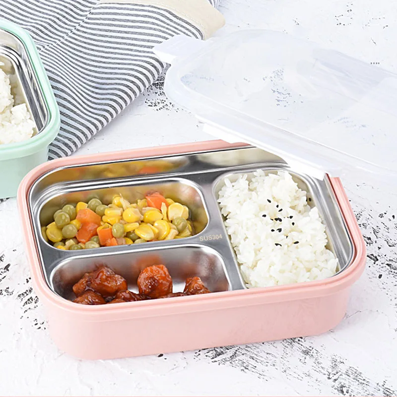 MICCK Stainless Steel Lunch Box Leakproof BPA Free Bento Box Thermal Insulation Food Storage Container for Picnic School Office