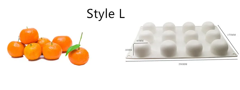 Style L SHENHONG поп 3D форма для выпечки художественное украшение силиконовая форма для Мусса Silikonowe Formy Moule вечерние рождественские Кондитерские инструменты - Цвет: Style L