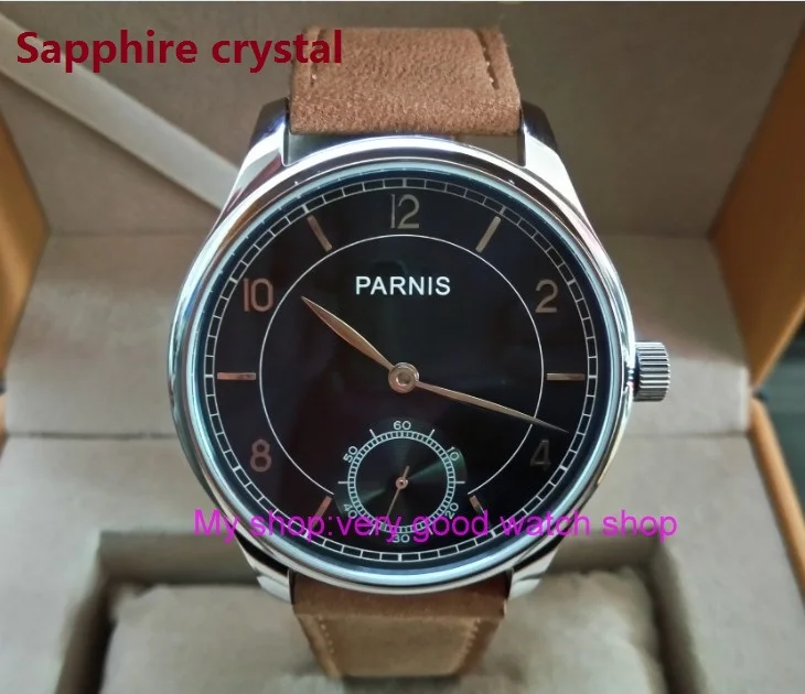 

Sapphire crystal 44mm PARNIS ST3621/6498 Mechanical Hand Wind movement Mechanical watches Gray dial men's watches df207