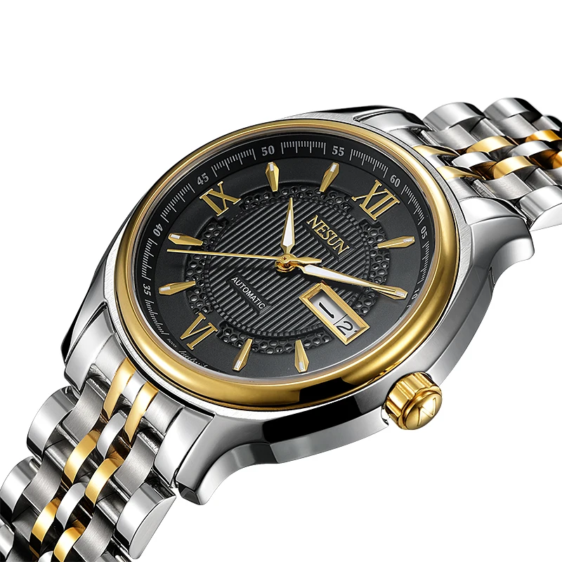

Switzerland Nesun Japan NH36A Auto Movement Watch Men Luxury Brand Men's Watches Sapphire Full Stainless Steel N9205-6