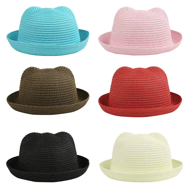 

Summer Baby Cap Children Cute Breathable Hat Fashion Baby Straw Kids Hat Boy Girls Hats Caps